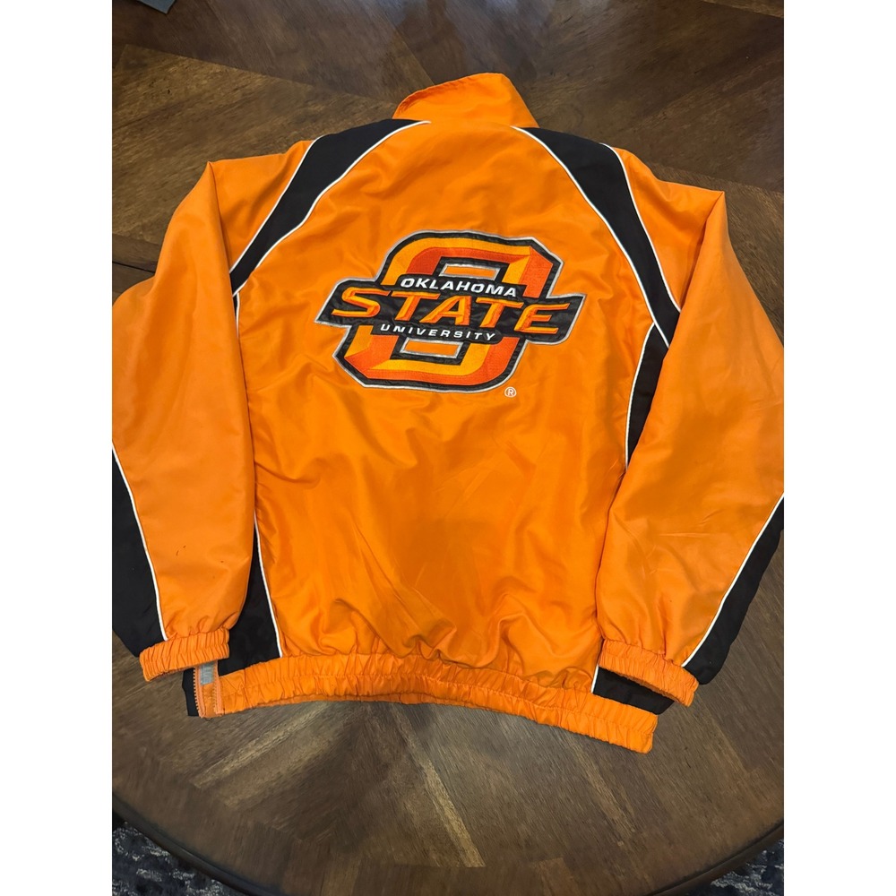 Oklahoma State Cowboys OSU Orange Black Athletic Quarter‎ Zip Jacket 58 M |O1